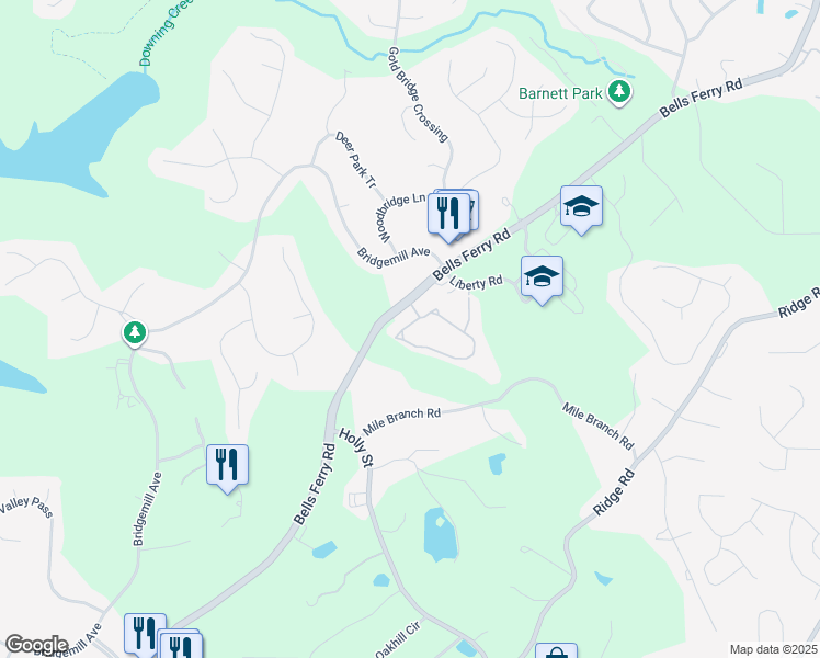 map of restaurants, bars, coffee shops, grocery stores, and more near 200 Preston Glen Circle in Canton