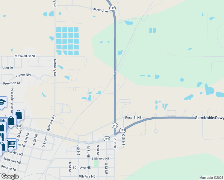 map of restaurants, bars, coffee shops, grocery stores, and more near 1801 Veterans Boulevard in Ardmore