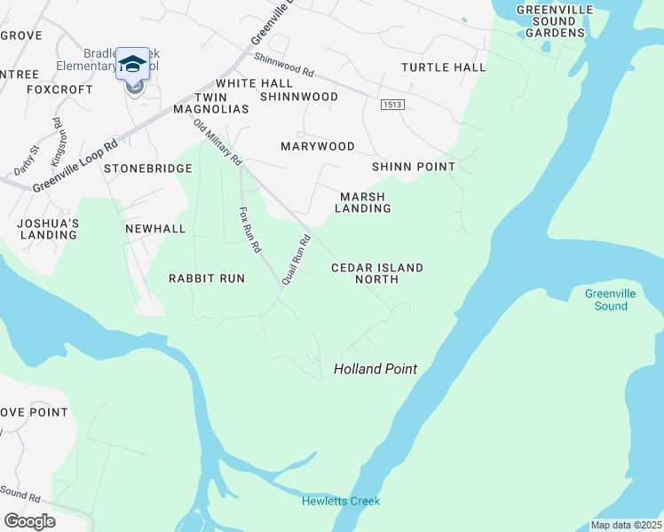 map of restaurants, bars, coffee shops, grocery stores, and more near 6315 Old Military Road in Wilmington