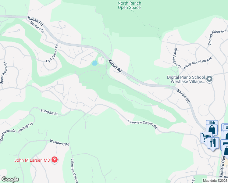 map of restaurants, bars, coffee shops, grocery stores, and more near 5076 Island Forest Place in Westlake Village