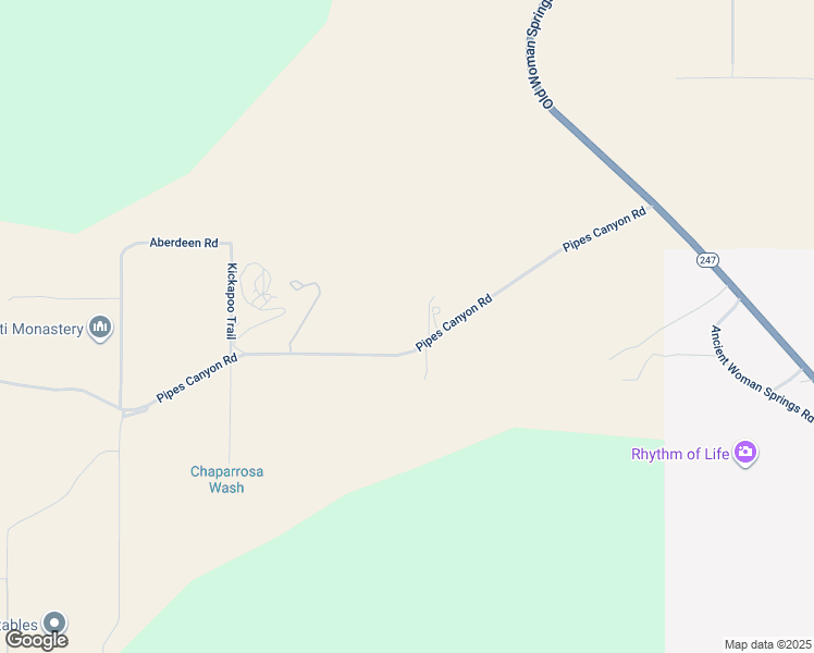 map of restaurants, bars, coffee shops, grocery stores, and more near 55616 Pipes Canyon Road in Yucca Valley