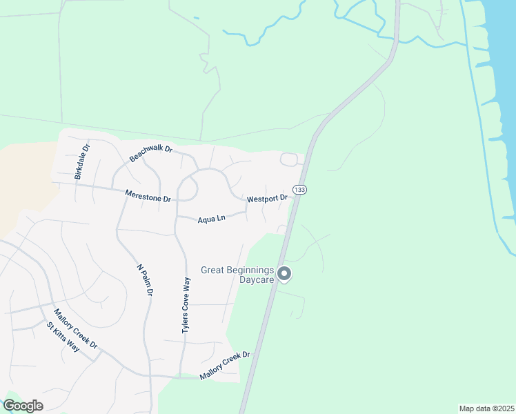 map of restaurants, bars, coffee shops, grocery stores, and more near 204 Estuary Court in Winnabow