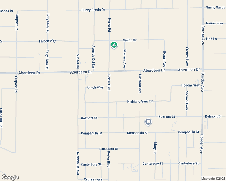 map of restaurants, bars, coffee shops, grocery stores, and more near 3465 Porter Boulevard in Joshua Tree