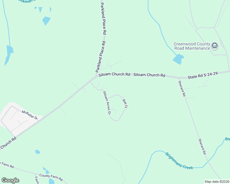 map of restaurants, bars, coffee shops, grocery stores, and more near 240 Siloam Acres Drive in Greenwood