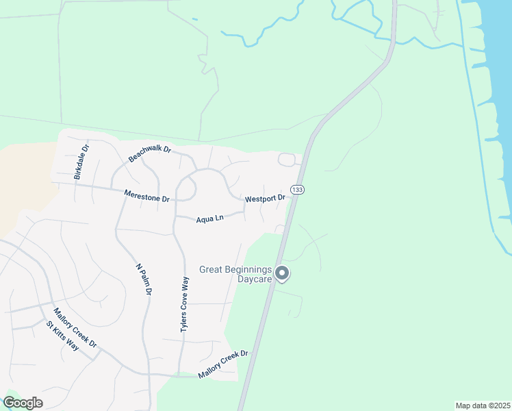 map of restaurants, bars, coffee shops, grocery stores, and more near 204 Estuary Court in Winnabow