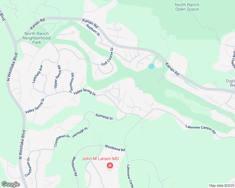 map of restaurants, bars, coffee shops, grocery stores, and more near 1500 North View Drive in Westlake Village