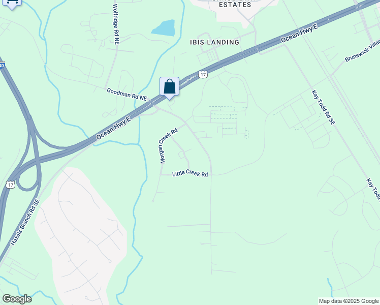 map of restaurants, bars, coffee shops, grocery stores, and more near 98 Stone Furrow Trail Southeast in Leland