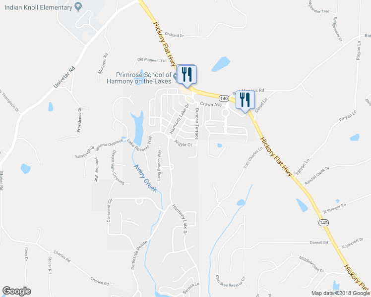 map of restaurants, bars, coffee shops, grocery stores, and more near 312 Argyle Court in Canton