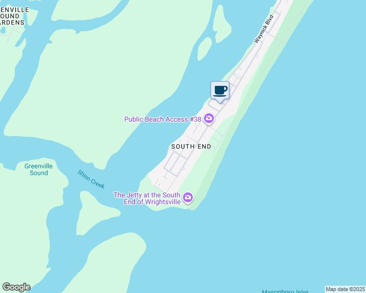 map of restaurants, bars, coffee shops, grocery stores, and more near 812 Schloss Street in Wrightsville Beach