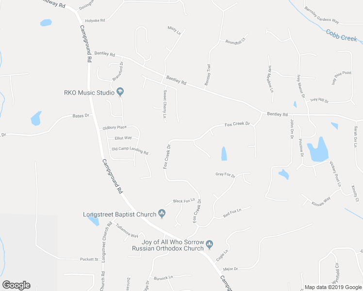 map of restaurants, bars, coffee shops, grocery stores, and more near 6555 Fox Creek Drive in Cumming