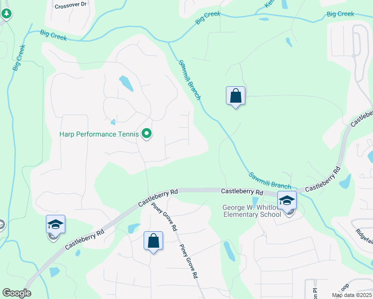 map of restaurants, bars, coffee shops, grocery stores, and more near 4925 Golden Wood Court in Cumming
