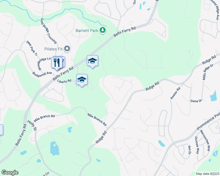 map of restaurants, bars, coffee shops, grocery stores, and more near 1053 Boxwood Ln in Canton
