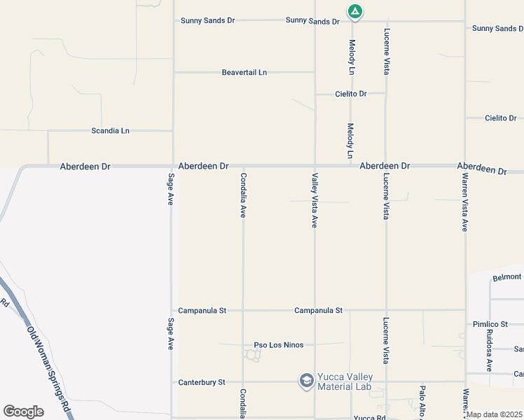 map of restaurants, bars, coffee shops, grocery stores, and more near 3437 Condalia Avenue in Yucca Valley