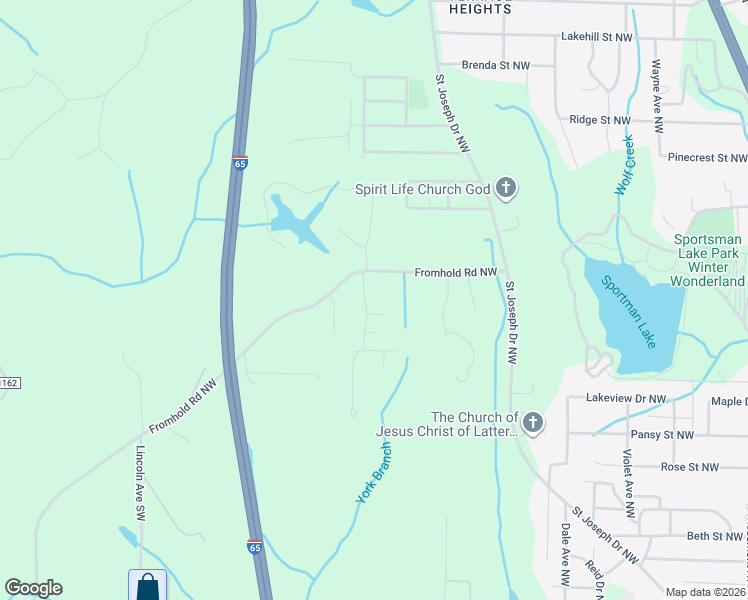 map of restaurants, bars, coffee shops, grocery stores, and more near 1518 Angie Drive Northwest in Cullman