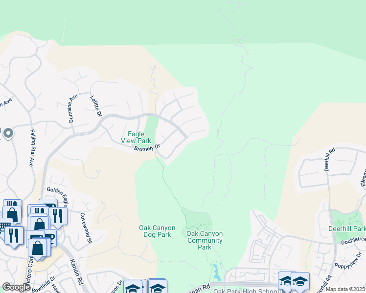 map of restaurants, bars, coffee shops, grocery stores, and more near 5470 East Napoleon Avenue in Oak Park