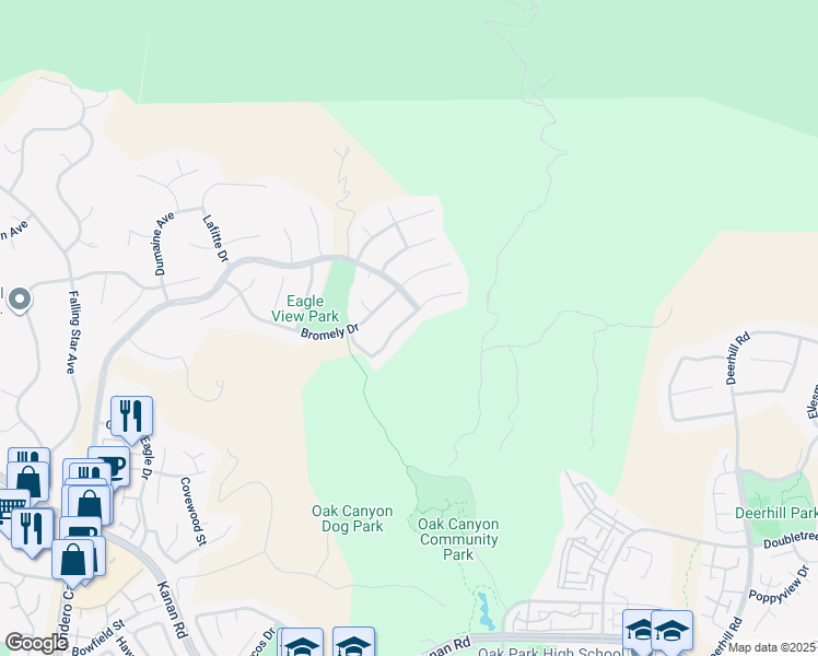 map of restaurants, bars, coffee shops, grocery stores, and more near 5470 East Napoleon Avenue in Oak Park