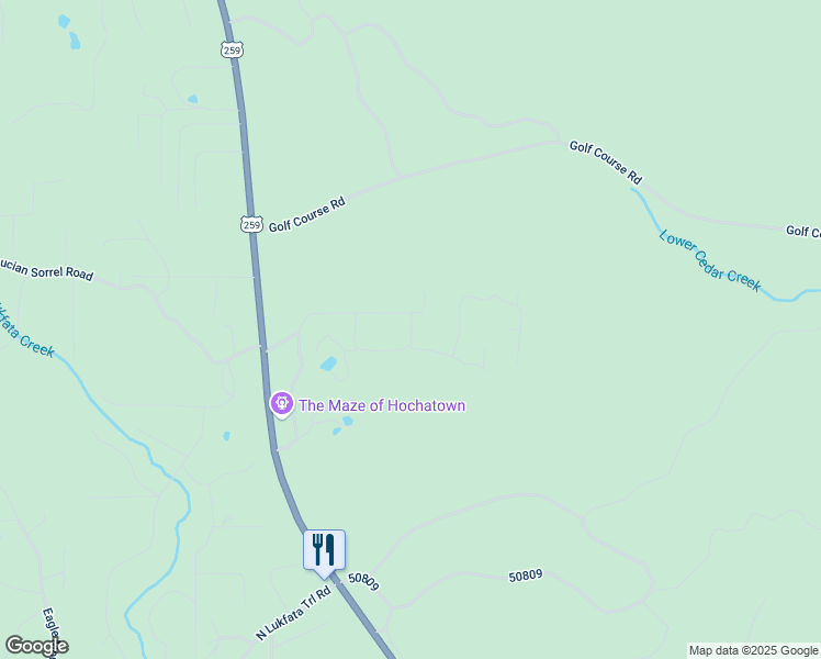 map of restaurants, bars, coffee shops, grocery stores, and more near Choate Road in Broken Bow