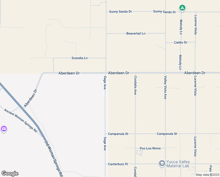 map of restaurants, bars, coffee shops, grocery stores, and more near 3353 Sage Avenue in Yucca Valley