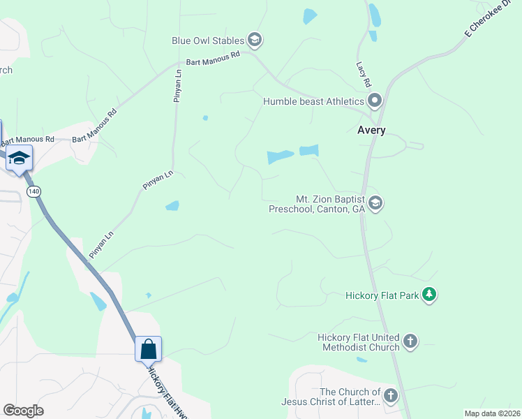 map of restaurants, bars, coffee shops, grocery stores, and more near 134 Royal Oaks Dr in Canton
