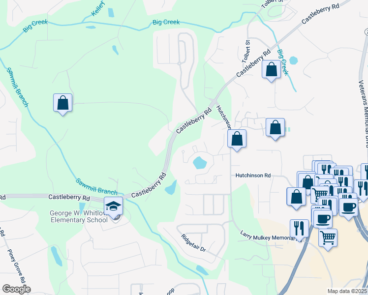 map of restaurants, bars, coffee shops, grocery stores, and more near 4550 Maple Valley Drive in Cumming