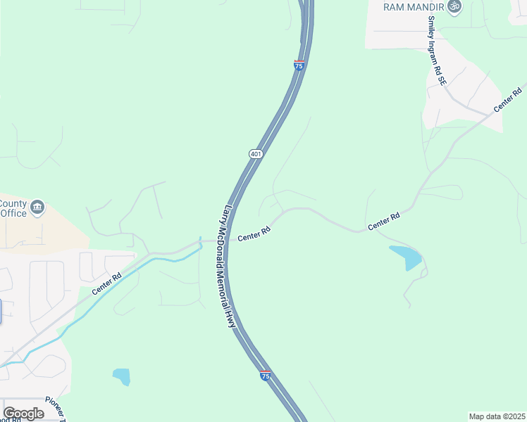 map of restaurants, bars, coffee shops, grocery stores, and more near 9 McKinley Court Southeast in Cartersville