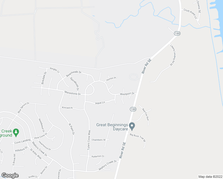 map of restaurants, bars, coffee shops, grocery stores, and more near 406 Avenshire Court in Winnabow
