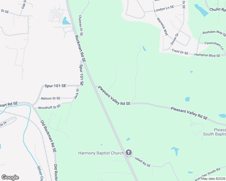 map of restaurants, bars, coffee shops, grocery stores, and more near 61 Pleasant Valley Road Southeast in Silver Creek