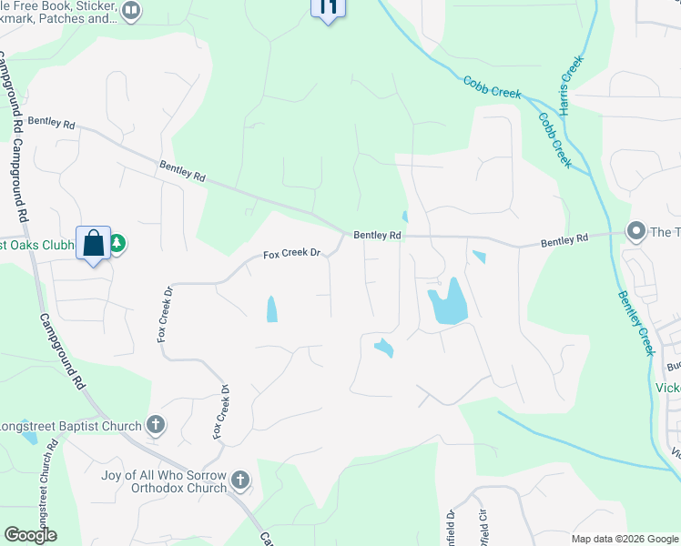 map of restaurants, bars, coffee shops, grocery stores, and more near 6130 Fox Creek Drive in Cumming