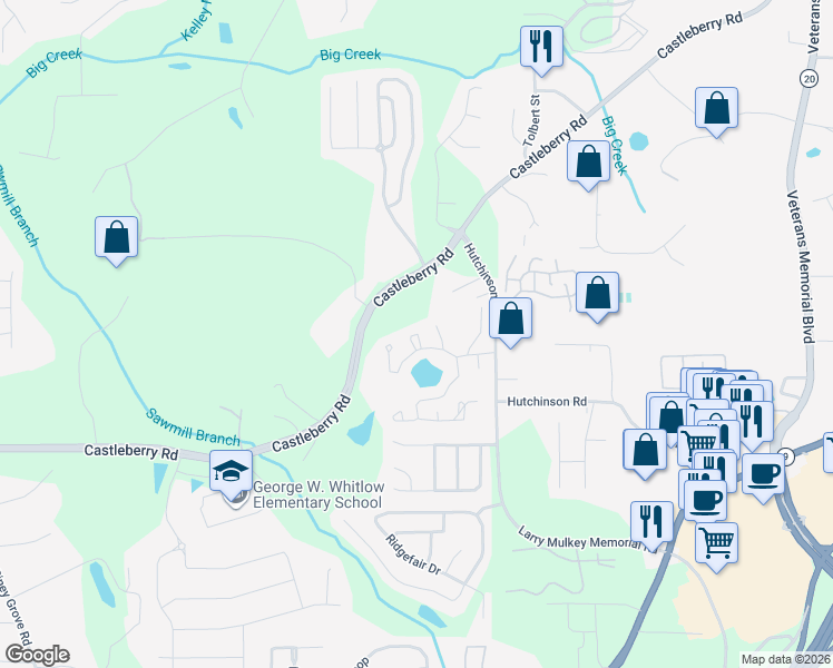 map of restaurants, bars, coffee shops, grocery stores, and more near 4330 Cypress Ct in Cumming