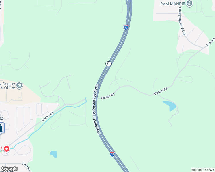 map of restaurants, bars, coffee shops, grocery stores, and more near 15 McKinley Court Southeast in Cartersville