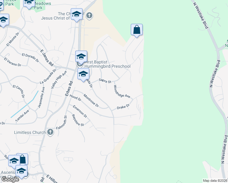 map of restaurants, bars, coffee shops, grocery stores, and more near 1159 Woodridge Avenue in Thousand Oaks