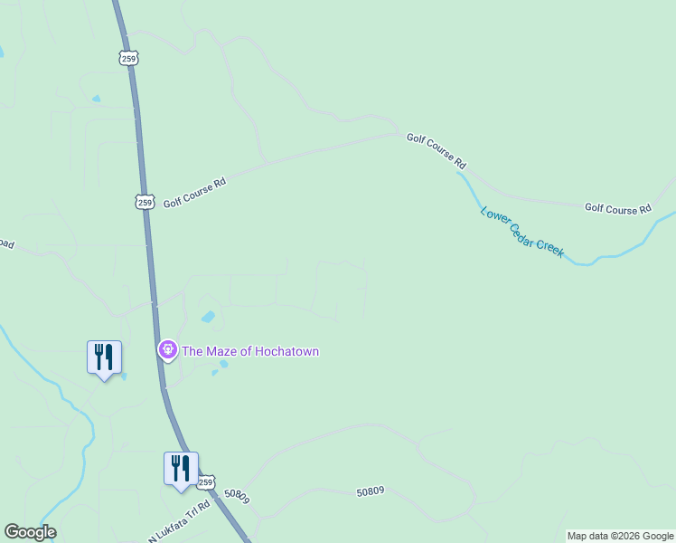 map of restaurants, bars, coffee shops, grocery stores, and more near 261 Stillhouse Road in Broken Bow