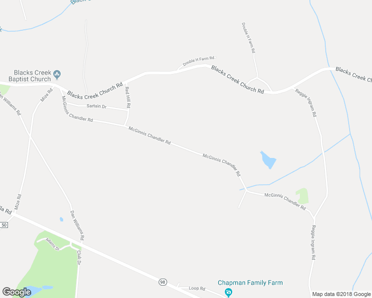 map of restaurants, bars, coffee shops, grocery stores, and more near McGinnis Chandler Road in Madison County