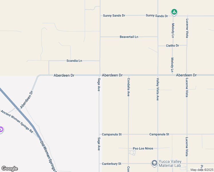 map of restaurants, bars, coffee shops, grocery stores, and more near 3353 Sage Avenue in Yucca Valley