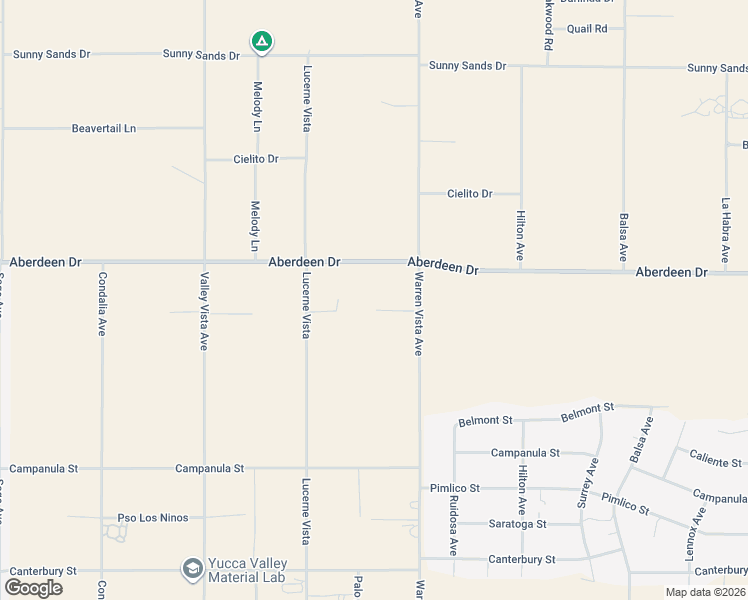 map of restaurants, bars, coffee shops, grocery stores, and more near 57626 Unruh Road in Yucca Valley