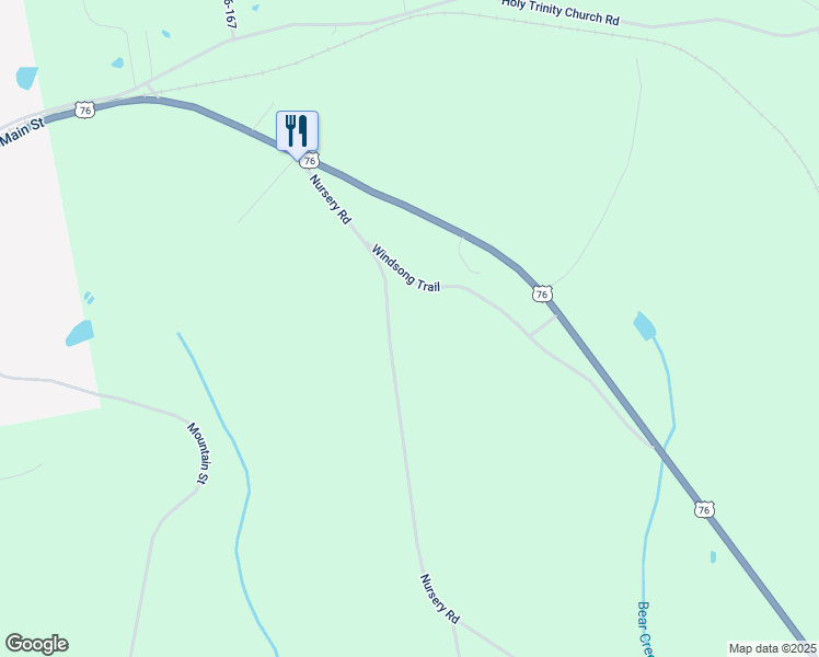 map of restaurants, bars, coffee shops, grocery stores, and more near 1490 Nursery Road in Little Mountain