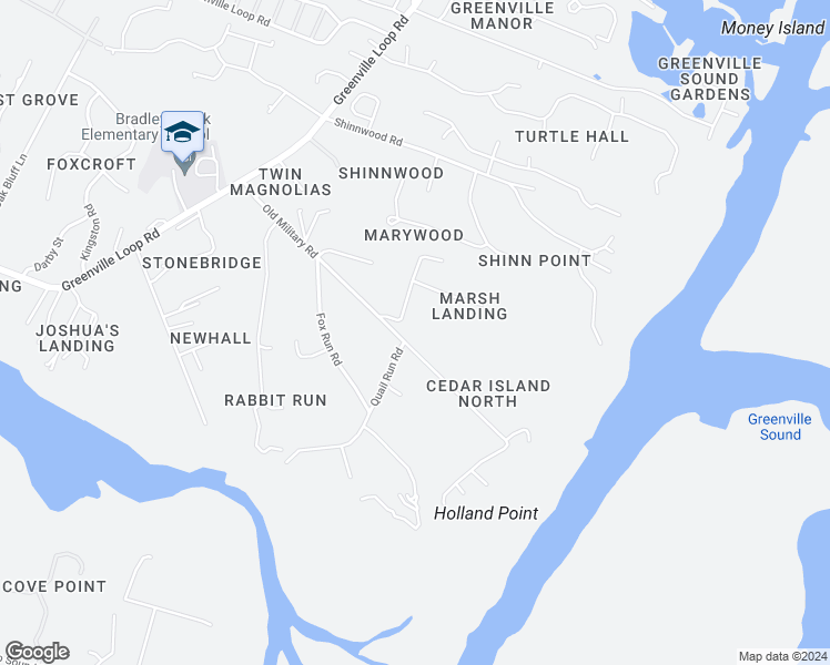 map of restaurants, bars, coffee shops, grocery stores, and more near 6217 Old Military Road in Wilmington
