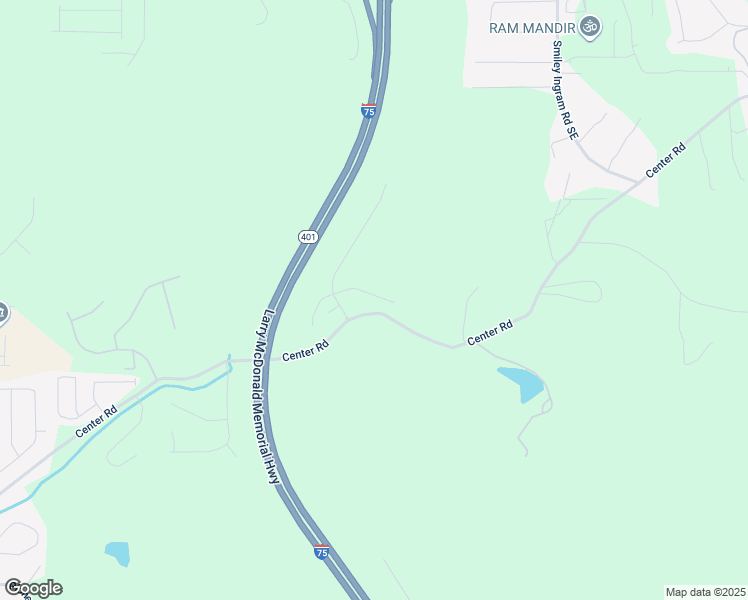 map of restaurants, bars, coffee shops, grocery stores, and more near 17 Everest Drive in Cartersville