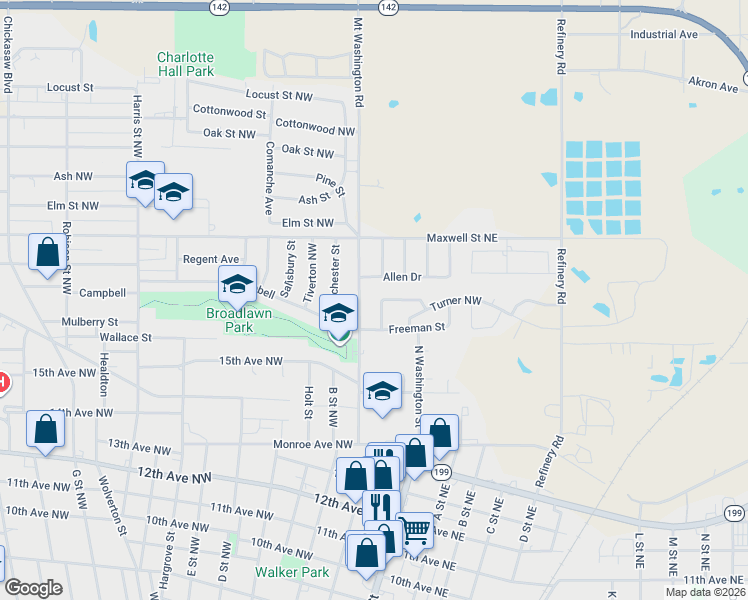 map of restaurants, bars, coffee shops, grocery stores, and more near 11 Cason St in Ardmore