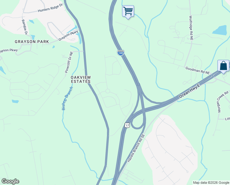 map of restaurants, bars, coffee shops, grocery stores, and more near in Leland