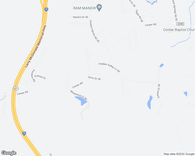 map of restaurants, bars, coffee shops, grocery stores, and more near 468 Center Road in Cartersville