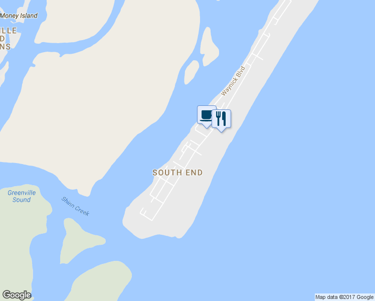 map of restaurants, bars, coffee shops, grocery stores, and more near 733 Schloss Street in Wrightsville Beach