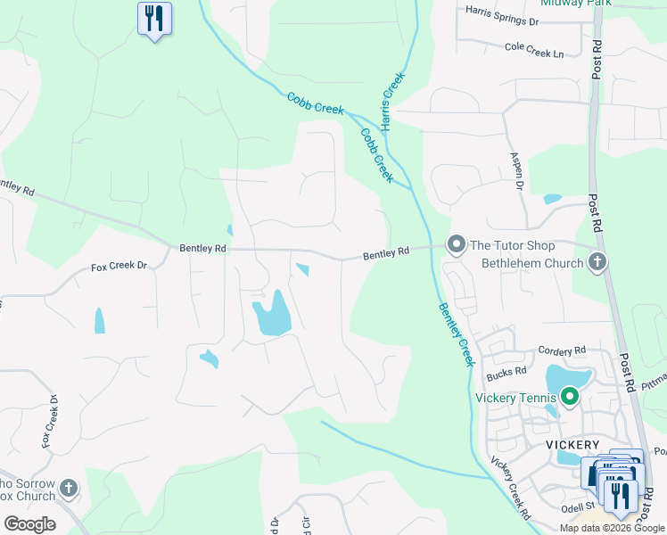 map of restaurants, bars, coffee shops, grocery stores, and more near 5890 Sarah Orr Lane in Cumming