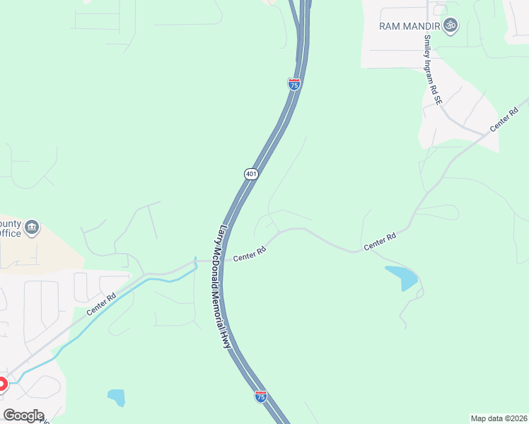 map of restaurants, bars, coffee shops, grocery stores, and more near 5 McKinley Court Southeast in Cartersville