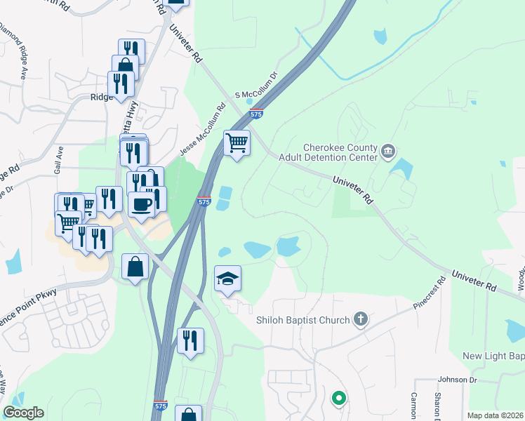 map of restaurants, bars, coffee shops, grocery stores, and more near 229 Univeter Court in Canton