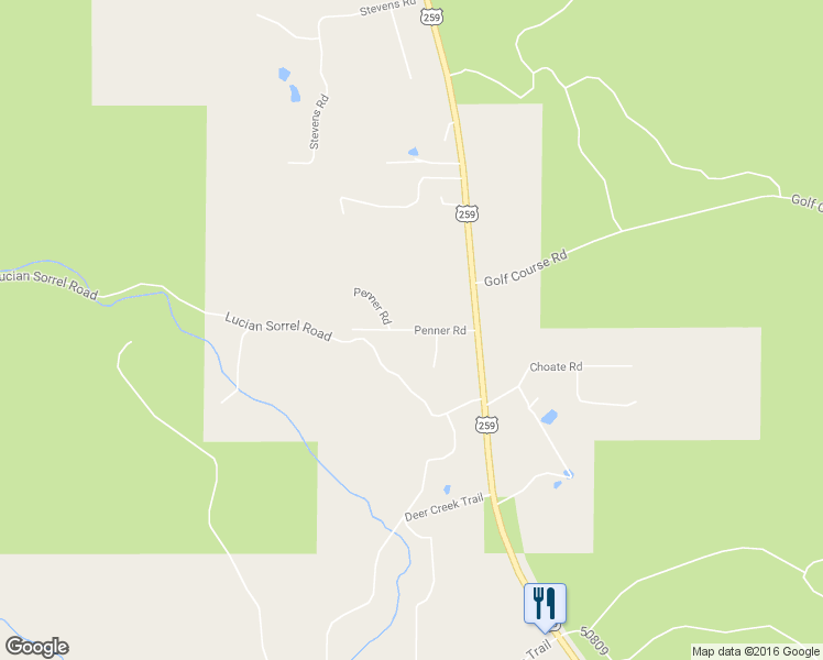 map of restaurants, bars, coffee shops, grocery stores, and more near Penner Road in Broken Bow