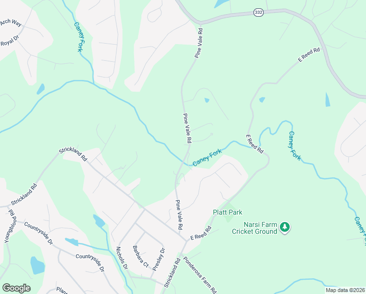 map of restaurants, bars, coffee shops, grocery stores, and more near 4264 Pine Vale Road in Gainesville