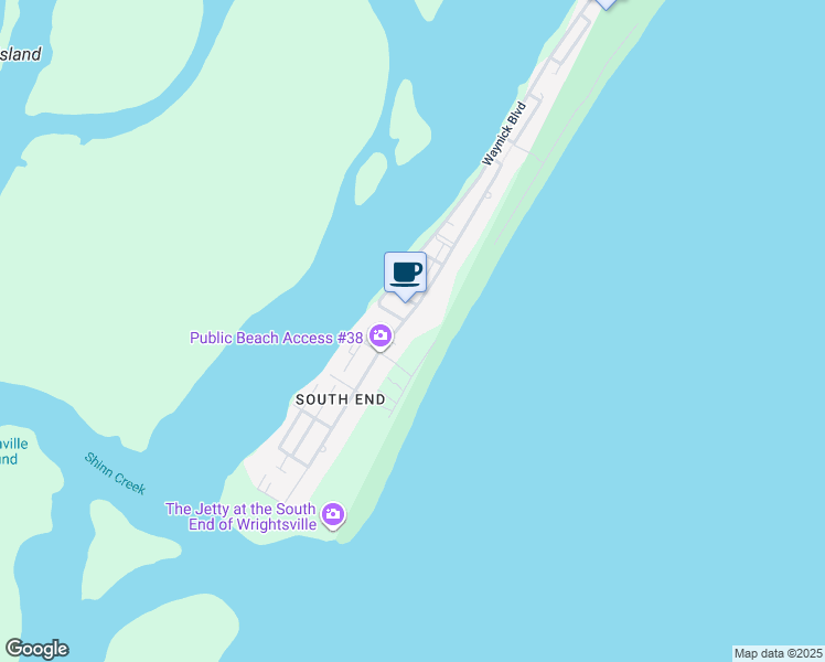map of restaurants, bars, coffee shops, grocery stores, and more near 711 South Lumina Avenue in Wrightsville Beach