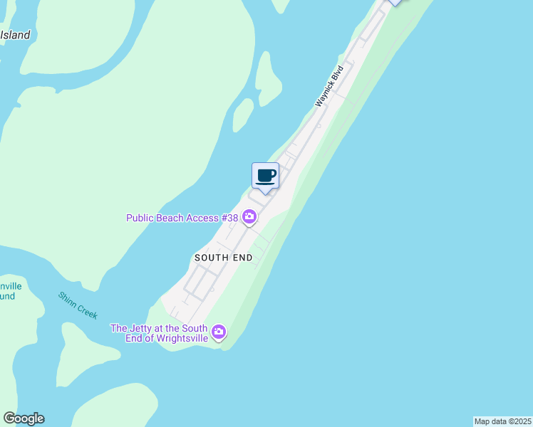map of restaurants, bars, coffee shops, grocery stores, and more near 711 South Lumina Avenue in Wrightsville Beach