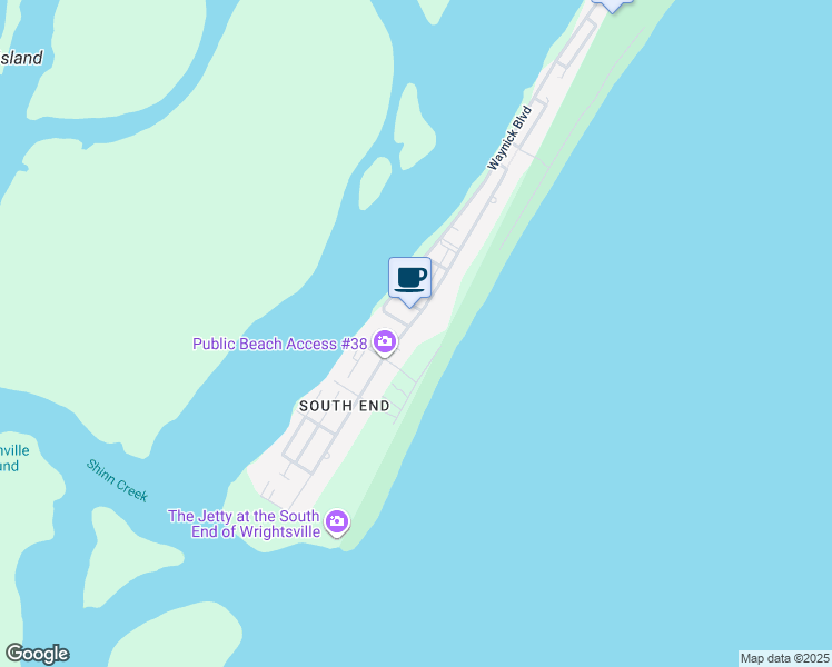 map of restaurants, bars, coffee shops, grocery stores, and more near 711 South Lumina Avenue in Wrightsville Beach